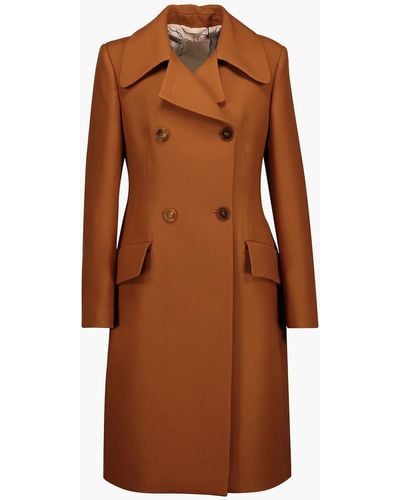 ROKSANDA Newell Wool And Silk-blend Twill Coat - Brown
