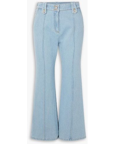 Rabanne Cropped Mid-rise Bootcut Jeans - Blue