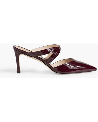 Stuart Weitzman Patent-leather Mules - Red