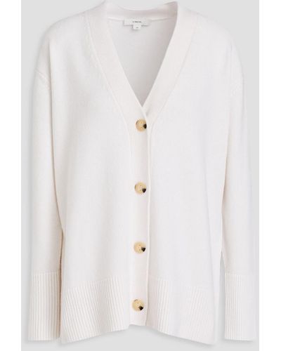 Vince Wool And Cashmere-blend Cardigan - White