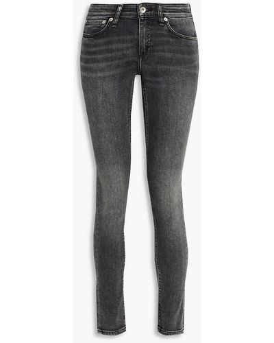 Rag & Bone Cate Mid-rise Skinny Jeans - Gray
