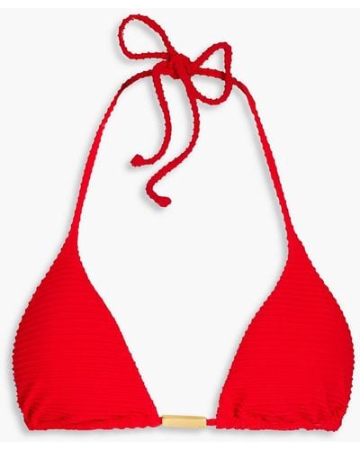 ViX Dune Ribbed Triangle Bikini Top - Red