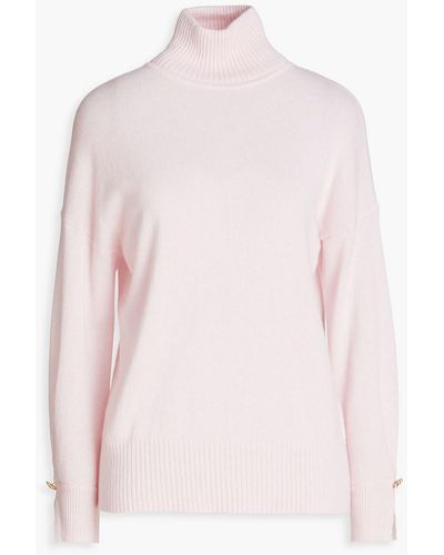 Autumn Cashmere Cashmere-blend Turtleneck Sweater - Pink