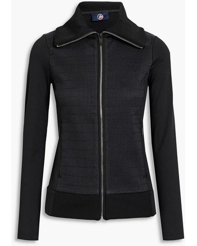 Fusalp Morgane Ribbed Shell-paneled Stretch-jersey Jacket - Black