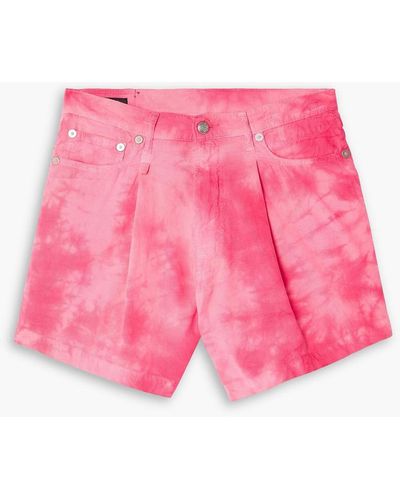 R13 Damon shorts aus baumwollcord mit batikmuster - Pink