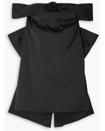 BERNADETTE Sacha schulterfreies minikleid aus taft - Schwarz