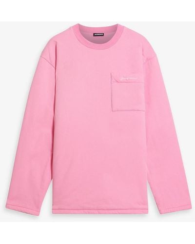 Jacquemus Bricciola Padded Cotton-jersey T-shirt - Pink