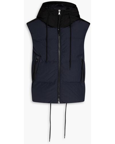 Holden Two-tone Quilted Shell Hooded Down Vest - Blue