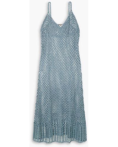 Cult Gaia Silena Crochet-knit Midi Dress - Blue