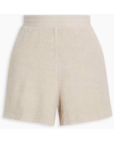 Stateside Supima Cotton And Modal-blend Fleece Shorts - Natural