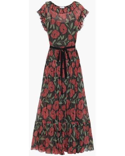 RED Valentino Tiered Floral-print Silk-georgette Maxi Dress