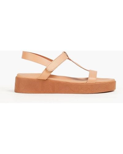 Ancient Greek Sandals Myrtova Leather Platform Slingback Sandals - White