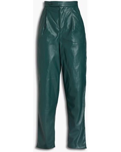 Joie Ducor Vegan Leather Tapered Pants - Green