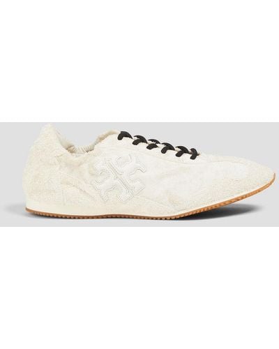 Tory Burch Brushed Suede Trainers - White