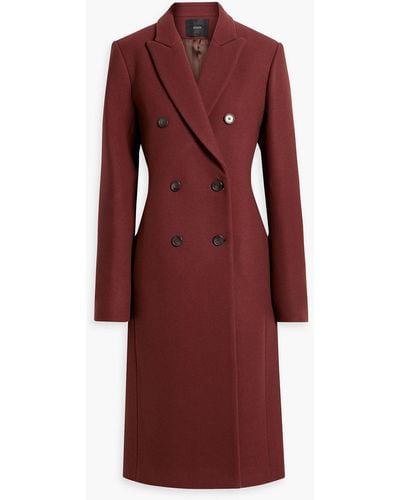 JOSEPH Camia Double-breasted Wool-blend Twill Coat - Red