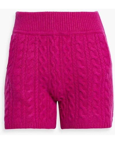 Rag & Bone Pierce shorts aus kaschmir mit zopfstrickmuster - Lila