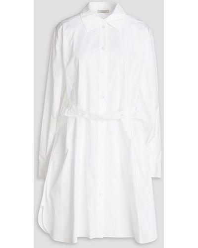 Nina Ricci Hemdkleid aus baumwollpopeline in minilänge - Weiß