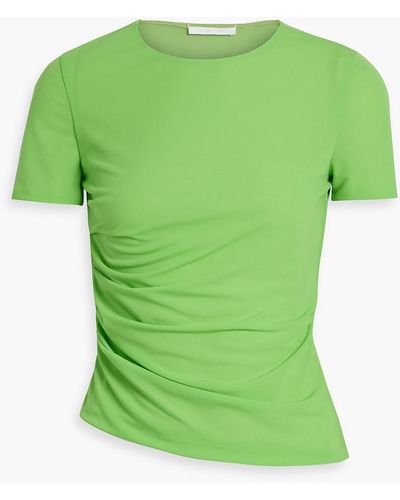Helmut Lang Gerafftes t-shirt aus crêpe - Grün