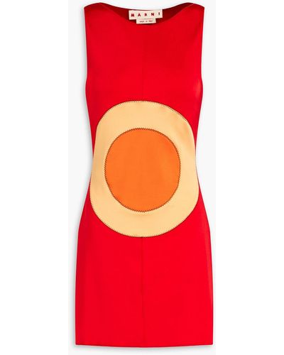 Marni Color-block Jersey Mini Dress - Red