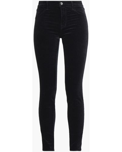 J Brand Velvet Skinny Trousers - Black