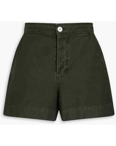 Alex Mill Alessandra shorts aus baumwolle mit flammgarneffekt - Grün