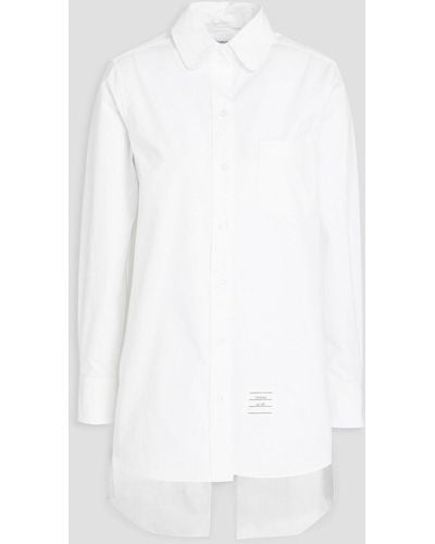 Thom Browne Asymmetric Cotton-poplin Shirt - White