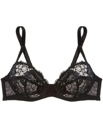 Myla Chelsea Grove Stretch-leavers Lace And Tulle Underwired Bra - Black