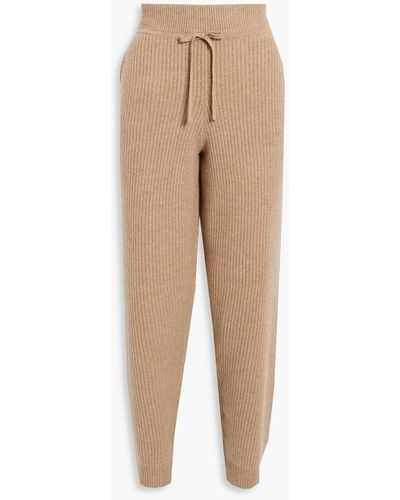 Rag & Bone Piere Ribbed Cashmere Track Pants - Brown