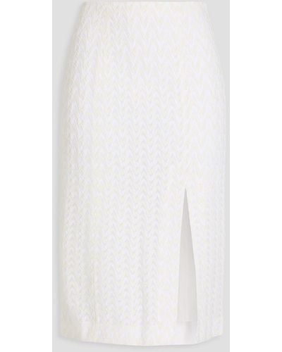 Missoni Crochet-knit Wool-blend Skirt - White