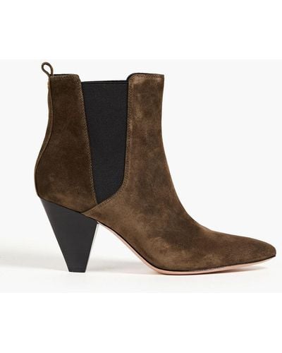 Veronica Beard Suede Ankle Boots - Brown