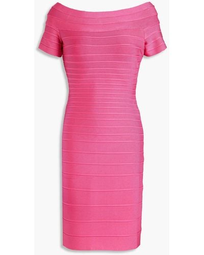 Hervé Léger Bandage Mini Dress - Pink
