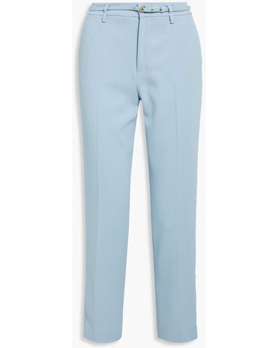 RED Valentino Belted Crepe Straight-leg Trousers - Blue