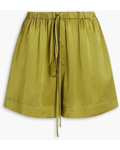 Nicholas Terra Silk-satin Shorts - Green