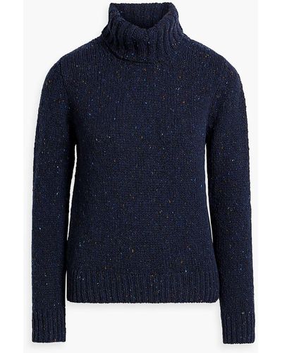 &Daughter Donegal Wool Turtleneck Sweater - Blue