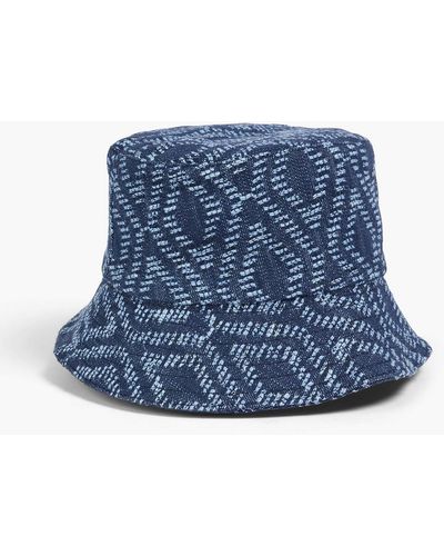 Maje Fischerhut aus jacquard aus einer baumwollmischung - Blau