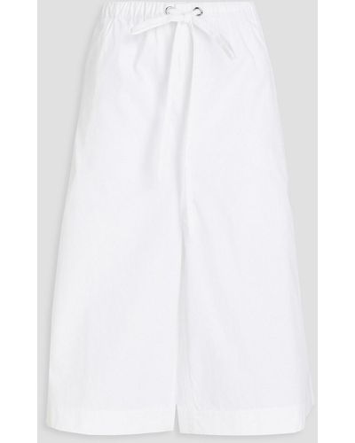 Khaite Phina Cotton-poplin Shorts - White