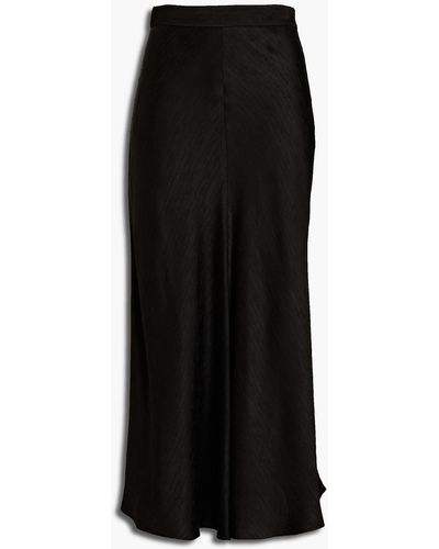 Vanessa Bruno Satin-jacquard Midi Skirt - Black