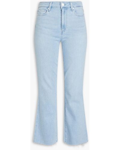 PAIGE Claudine hoch sitzende bootcut-jeans - Blau
