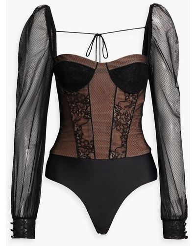 Cami NYC Lilith Lace Bodysuit - Black