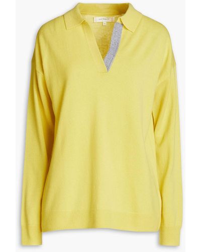 Chinti & Parker Wool And Cashmere-blend Polo Jumper - Yellow