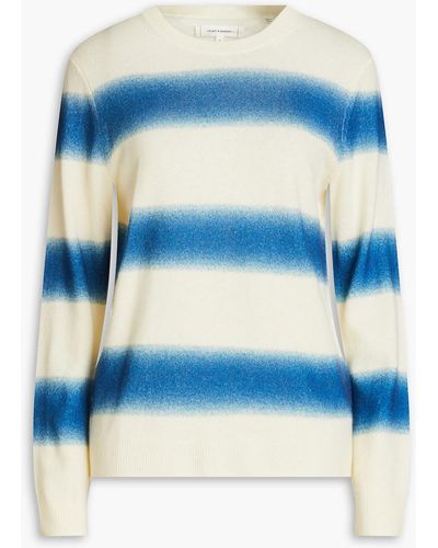 Chinti & Parker Striped Wool And Cashmere-blend Sweater - Blue