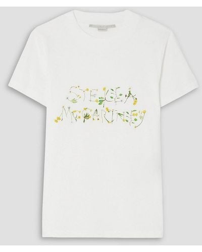 Stella McCartney Dandelion Printed Cotton-jersey T-shirt - White
