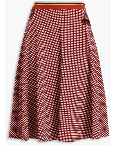 Marni Jacquard-knit Skirt - Red