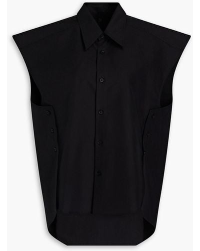 Petar Petrov Ladio Cotton And Silk-blend Poplin Shirt - Black