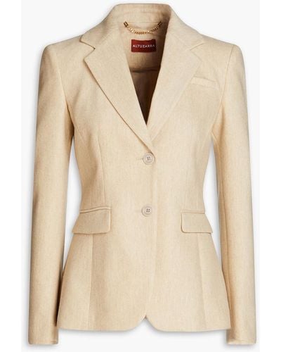 Altuzarra Enoki Slub Wool-blend Twill Blazer - Natural