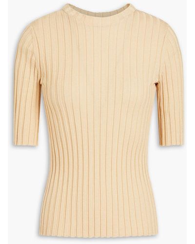 Vince Ribbed-knit Top - White