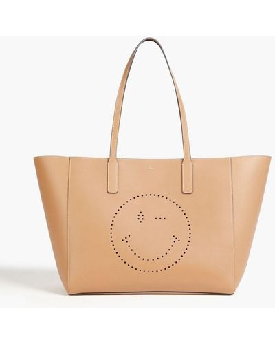 Anya Hindmarch Ebury Perforated Leather Tote - Natural