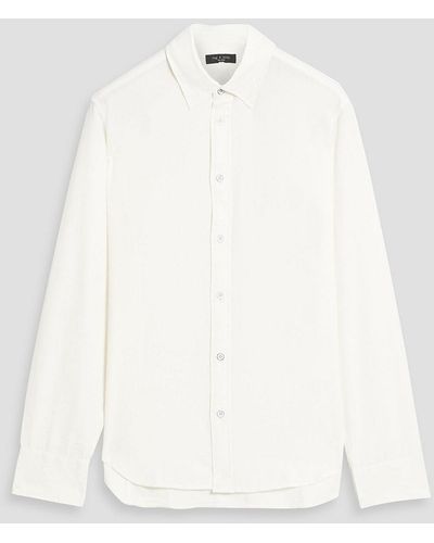 Rag & Bone Dobby Pursuit 365 Cotton Oxford Shirt - White