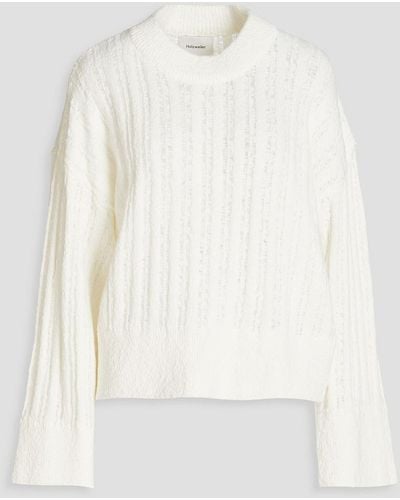 Holzweiler Hi Knit Ribbed Cotton Sweater - White