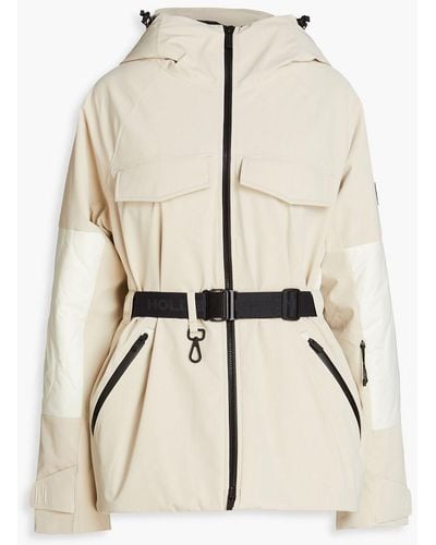 Holden Belted Two-tone Shell Hooded Ski Jacket - Natural